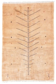 Vintage Persian Gabbeh Rug 3'8" x 5'4" (1.12 x 1.63 M)