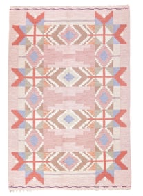 Fine Vintage Swedish Kilim Rug 4'6" x 6'9" (1.37 x 2.06 M)