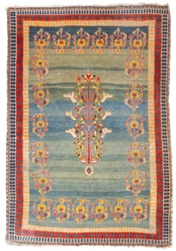 Fine Vintage Tribal Gabbeh Rug 4'5" x 6'4" (1.35 x 1.93 M)