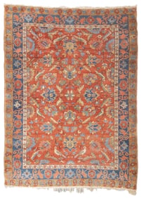 Fine Antique Persian Heriz Rug 4'10" x 6'6" (1.47 x 1.98 M)