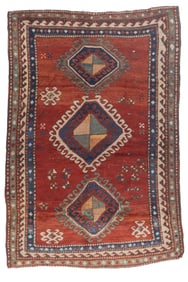 Fine Antique Kazak Rug 4'7" x 6'9" (1.40 x 2.06 M)