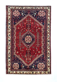 Vintage Persian Abadeh Rug 3'4" x 5'2" (1.02 x 1.57 M)