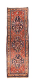 Antique Persian Heriz Long Rug 3'6" x 11'0" (1.07 x 3.35 M)