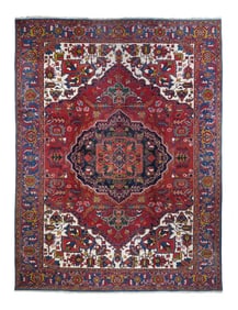 Vintage Persian Heriz Rug 8'2" x 11' (2.49 x 3.35 M)
