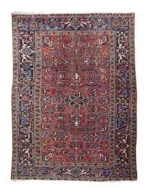 Vintage Persian Heriz Rug 6'4" x 8'9" (1.93 x 2.67 M)