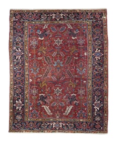 Vintage Persian Heriz Rug 7'0" x 8'10" (2.13 x 2.69 M)