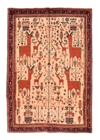 Vintage Persian Qashqai Rug 5'9" x 8'3" (1.75 x 2.51 M)