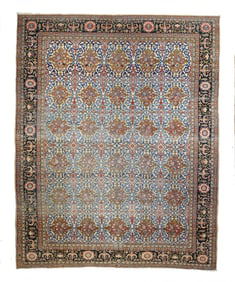 Antique Persian Mohtasham Kashan Rug 9'11" x 13' (3.02 x 3.96 M)