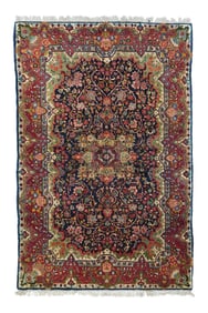 Vintage Persian Sarouk Rug 4'5" x 7'2" (1.35 x 2.18 M)