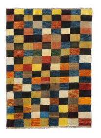 Persian Gabbeh Rug 4'6" x 6'4" (1.37 x 1.93 M)