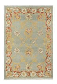 Turkish Oushak Rug 4'1" x 6'1" (1.24 x 1.85 M)