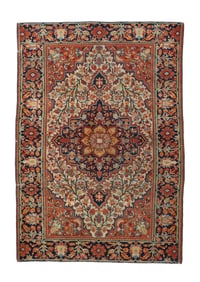 Antique Persian Farahan Sarouk Rug 3'4" x 4'10" (1.02 x 1.47 M)
