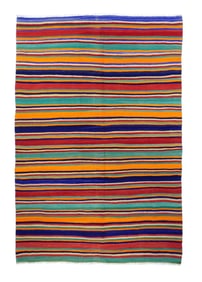 Vintage Turkish Kilim Rug 5'4" x 8' (1.63 x 2.44 M)