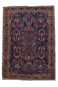 Antique Persian Sarouk Rug 3'4" x 4'8" (1.02 x 1.42 M)