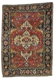 Antique Persian Farahan Sarouk Rug 3'4" x 4'8" (1.02 x 1.42 M)