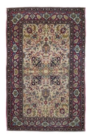 Antique Persian Tehran Rug 4'7" x 7'3" (1.40 x 2.21 M)