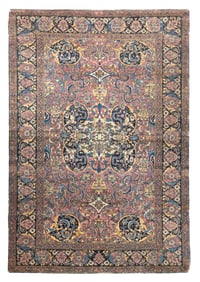 Antique Persian Tehran Rug 4'8" x 6'10" (1.42 x 2.08 M)