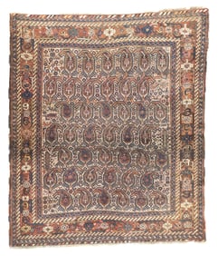 Antique Persian Tribal Afshar Rug 5'2" x 6'0" (1.57 x 1.83 M)