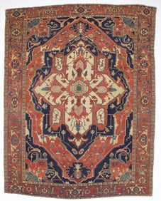 Antique Persian Serapi Rug 9' x 11'7" (2.74 x 3.53 M)