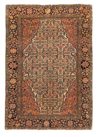 Antique Persian Farahan Sarouk Rug 3'5" x 5' (1.04 x 1.52 M)