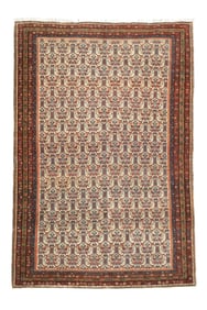 Antique Persian Farahan Rug 4'4" x 6'6" (1.32 x 1.98 M)