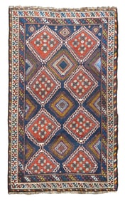 Antique Persian Khamseh Rug 5' x 8'2" (1.52 x 2.49 M)