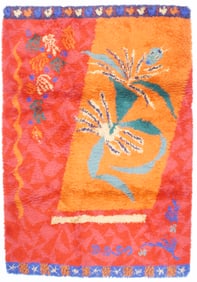 Scandinavian Artistic Mid Century Rug 5'7" x 8'1" (1.70 x 2.46 M)