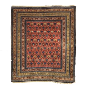 Antique Caucasian Shirvan Rug 4'6" x 5'3" (1.37 x 1.60 M)