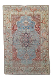 Antique Persian Mohtasham Kashan Rug 4'3" x 6'6" (1.30 x 1.98 M)