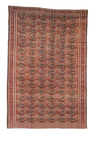Antique Beshir Rug 9'5" x 14'5" (2.87 x 4.39 M)