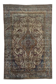 Extremely Fine Antique Persian Silk Mohtasham Kashan Rug 6'5" x 10' (1.96 x 3.05 M)