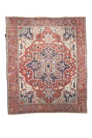 Antique Persian Serapi Rug 9'6" x 11'5" (2.90 x 3.48 M)