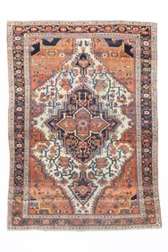 Antique Persian Sarouk Farahan Rug 3'3" x 4'7" (0.99 x 1.40 M)