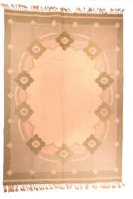 Vintage Swedish Kilim Rug 8'1" x 11'8" (2.46 x 3.56 M)