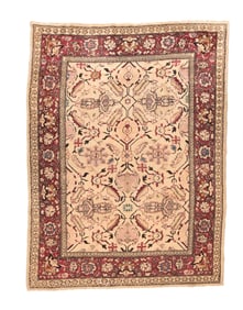 Antique Indian Agra Rug 6' x 7'9" (1.83 x 2.36 M)