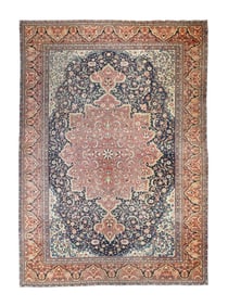 Antique Persian Farahan Sarouk Rug 9' x 12'3" (2.74 x 3.73 M)