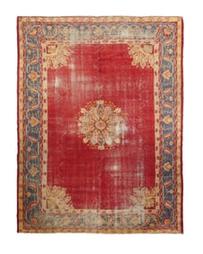 Antique Turkish Oushak Rug 10' x 12'8" (3.05 x 3.86 M)