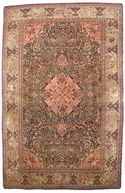 Fine Antique Persian Tabriz Rug 7'10" x 12'4" (2.39 x 3.76 M)
