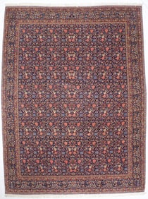 Antique Persian Dabir Kashan Rug 8'7" x 11'4" (2.62 x 3.45 M)