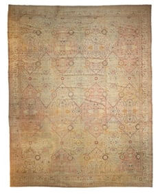 Antique Turkish Oushak Rug 14'6" x 18'7" (4.42 x 5.66 M)