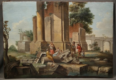 Giovanni Paolo Panini - Oil on Canvas Painting