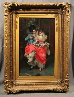 Pio Ricci - Artwork: Pio Ricci o-c 28.25" x 16.25" frame: 38.5" x 28.5"