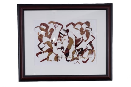 Kamran Khavarani Oil on Paper Hand Signed by Artist