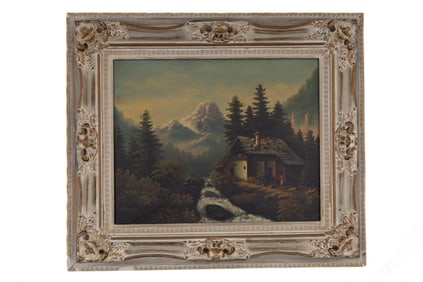 Vintage Oil on Canvas Signed by unknown artist