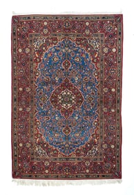 Vintage Persian Kashsan Rug 4'7" x 6'10" (1.40 x 2.08 M)