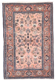 Antique Persian Lilihan Rug 4'1" x 6'3" (1.24 x 1.91 M)