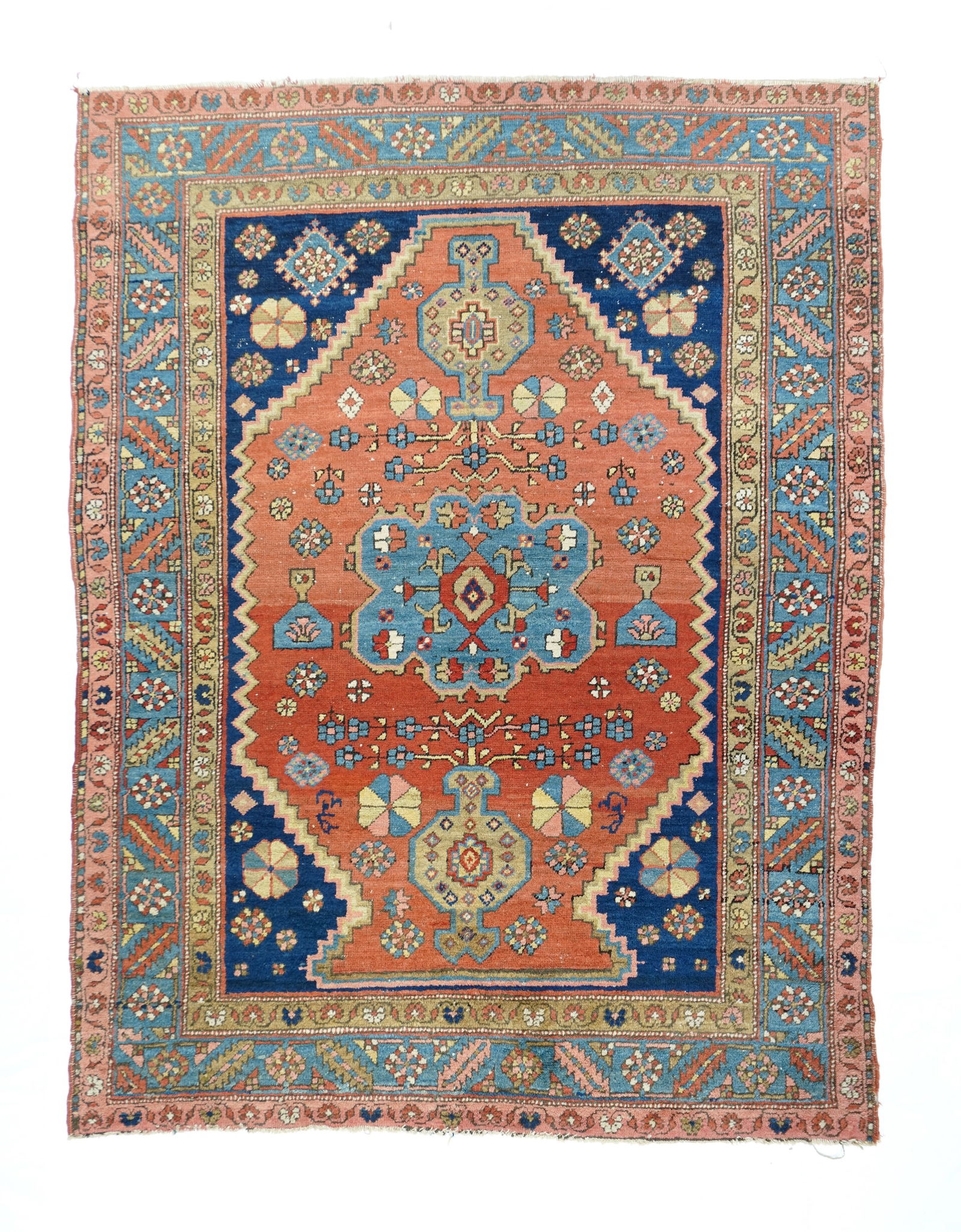 Antique Persian Serapi Rug 5'2" x 6'6" (1.57 x 1.98 M) (1 of 5)