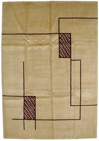 Fine Mid Century French Dasilvia Design Rug 6'3" x 9'1" (1.91 x 2.77 M)