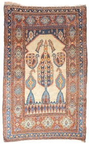 Antique Persian Bakhshayesh Rug 3'10" x 6'1" (1.17 x 1.85 M)