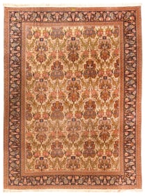 Vintage Persian Tabriz Rug 9' x 12'6" (2.74 x 3.81 M)
